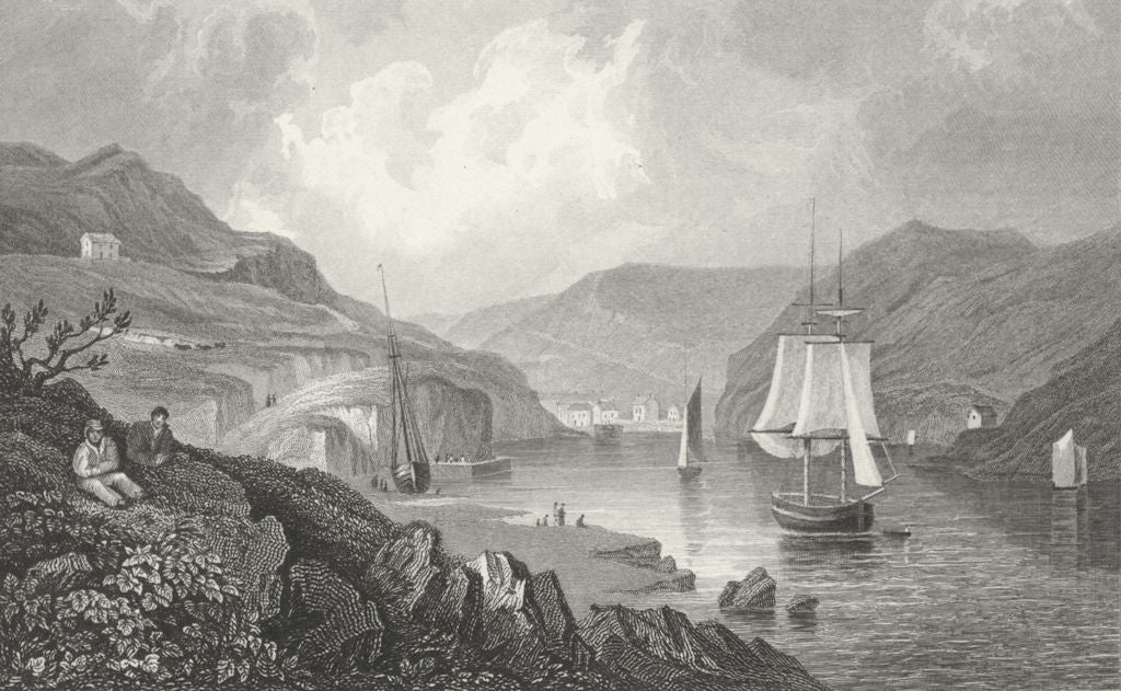 SOLVA. Pembrokeshire. Pembroke. boats, river c1831 old antique print picture
